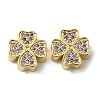 Rack Plating Brass Micro Pave Cubic Zirconia Beads KK-K377-16G-1