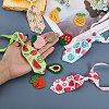 Fruit Theme Polyester Pet Ties & Crochet Appliques Sets AJEW-CA0003-85-3