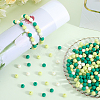 500Pcs Rubberized Style Imitated Silicone Acrylic Beads MACR-SP0001-07E-4