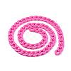 Handmade Opaque Acrylic Curb Chains AJEW-JB00564-07-1