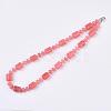 Natural Rhodochrosite Beaded Necklaces NJEW-S392-27-2