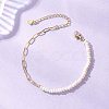 Brass Paperclip Chains Bracelets BJEW-JB13492-1
