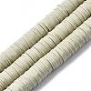 Flat Round Handmade Polymer Clay Beads CLAY-R067-12mm-02-1