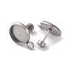 Non-Tarnish 304 Stainless Steel Stud Earring Finding STAS-WH0042-03P-NR-1