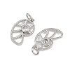 Brass Micro Pave Cubic Zirconia Pendants KK-A269-02A-P-2