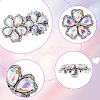 Gorgecraft 8Pcs 2 Style Alloy Rhinestone Snap Buttons DIY-GF0007-69-6