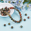 1 Strand Dyed Natural Imperial Jasper Round Beads Strands G-PA0002-57B-4