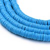Flat Round Handmade Polymer Clay Beads CLAY-R067-6.0mm-33-3