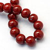 Baking Paint Pearlized Glass Pearl Round Bead Strands X-HY-Q003-6mm-35-4