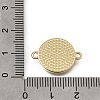 Natural White Shell Brass Flat Round Links Connector Charms KK-C262-03A-02G-3