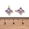 SHEGRACE Brass Cubic Zirconia Charms XGRQ4H136-680G-B-3