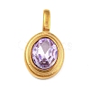 Golden Plated 304 Stainless Steel Rhinestone Pendants STAS-Q253-01G-05-1