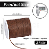 2 Rolls Round Waxed Polyester Cord YC-PA0001-01A-2