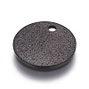 304 Stainless Steel Textured Pendants X-STAS-I098-01-15mm-B-1