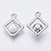 ABS Plastic Imitation Pearl Pendants OACR-R248-006P-2