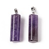 Natural Amethyst Pendants G-E135-02P-06-2