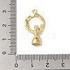 Rack Plating Brass Micro Pave Clear Cubic Zirconia Fold Over Clasps KK-A222-16G-3