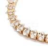 Brass Pave Clear Cubic Zirconia Horse Eye Link Bracelets BJEW-YWC0002-03A-G-2