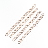 Ion Plating(IP) 304 Stainless Steel Curb Chains Extender STAS-WH0032-02A-RG-1