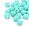 Spray Painted Acrylic Beads ACRP-S672-10mm-13-1