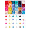 24 Colors Handmade Polymer Clay Beads CLAY-X0011-01A-1