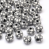 FootBall/Soccer Ball Craft Style Acrylic European Beads SACR-R886-06A-1