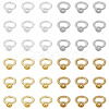 40Pcs 4 Colors Brass Ring Charm Connectors KK-TA0008-48-2