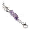 Natural & Synthetic Gemstone Chips Pendant Decorations HJEW-JM01147-3