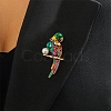 Parrot Alloy Enamel Brooches PW-WGB7706-01-2