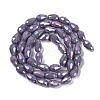 Opaque Solid Color Electroplate Glass Beads Strands LS-EGLA-N013-P4mm-B09-2