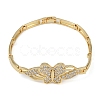Rack Plating Brass Micro Pave Clear Cubic Zirconia Link Chain Bracelets BJEW-Z069-02G-01-1