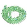 Transparent Electroplate Glass Beads Strands GLAA-F029-2mm-D24-2