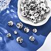 40Pcs 4 Styles Handmade Printed Porcelain Beads PORC-FP0001-04-5