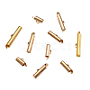 Brass Slide On End Clasp Tubes KK-TA0007-29G-2