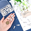 100Pcs Tibetan Style Alloy Glue-on Flat Pad Bails FIND-UN0002-33-4