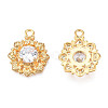 Brass Micro Pave Cubic Zirconia Pendants KK-N216-369-2
