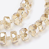 Electroplate Glass Beads Strands EGLA-J145-PL10mm-B04-3