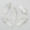 Natural Quartz Crystal Double Terminated Pointed Pendants X-G-F295-05P-1