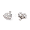 Brass Ear Nuts KK-P001-75P-3