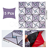 5Pcs Square Mosaic Glass Wall Decorations AJEW-AR0001-28-6