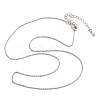 Brass Rolo Chains Necklaces for Women NJEW-D302-45P-3