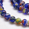 Round Millefiori Glass Beads Strands LK-P001-30-2