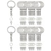 10Pcs Iron Split Key Rings IFIN-YW0003-37P-1