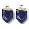 Natural Lapis Lazuli Pointed Pendants G-N326-34E-2