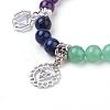 Natural Gemstone Charm Bracelets BJEW-P179-06-3