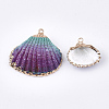 Spray Paint & Electroplate Sea Shell Pendants LS-SSHEL-S262-07A-2
