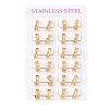 201 Stainless Steel Hoop Earrings SA-CBA4A0D-04G-4