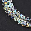Electroplate Transparent Glass Beads Strands EGLA-B011-08A-AB02-3