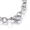 Tarnish Resistant 304 Stainless Steel Charm Bracelets BJEW-G544-10P-5