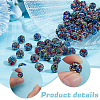 100Pcs Polymer Clay Pave Rhinestone Beads RB-PH0001-38B-4